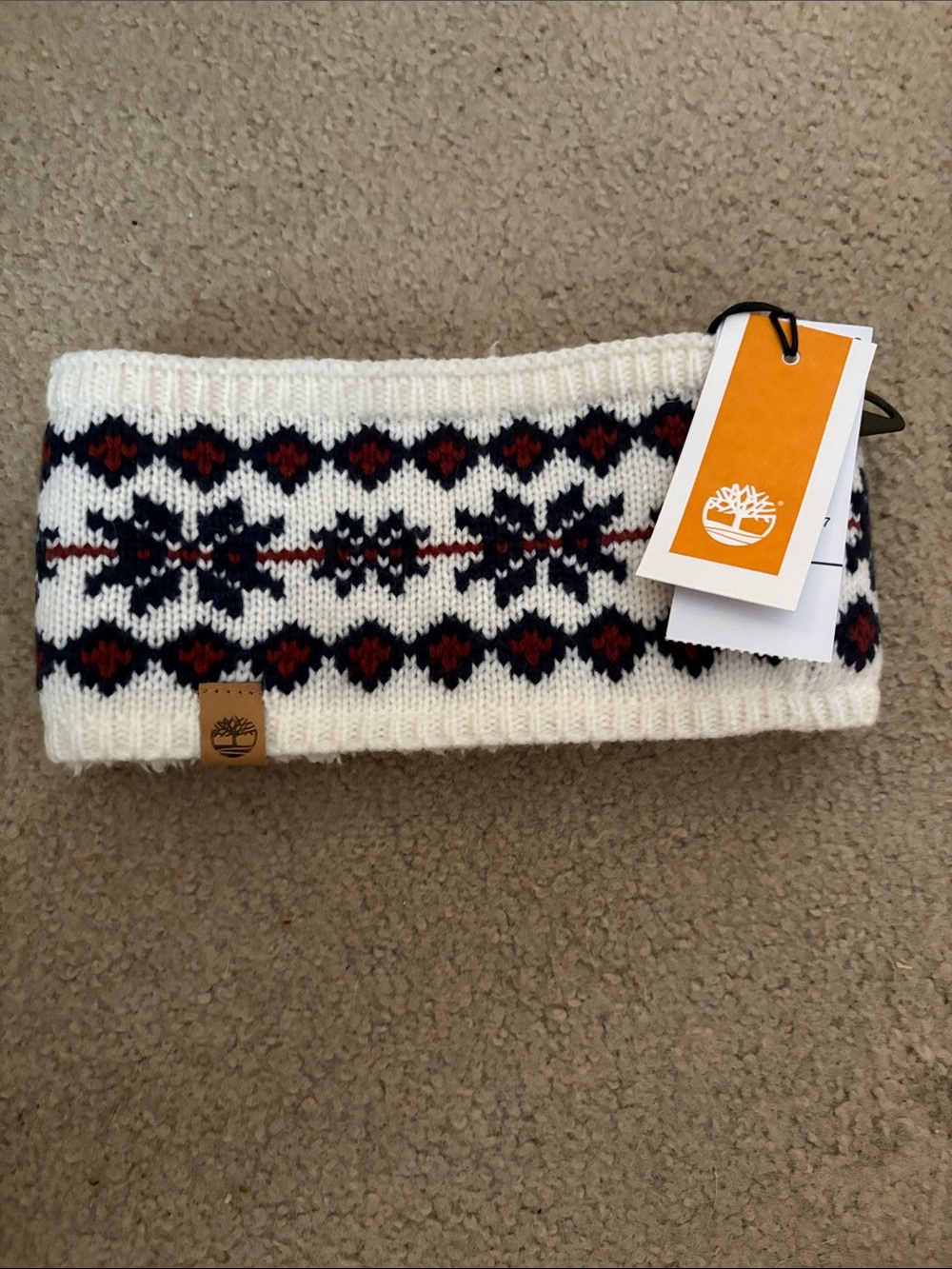Womens Timberland Fairisle sherpa lined headband